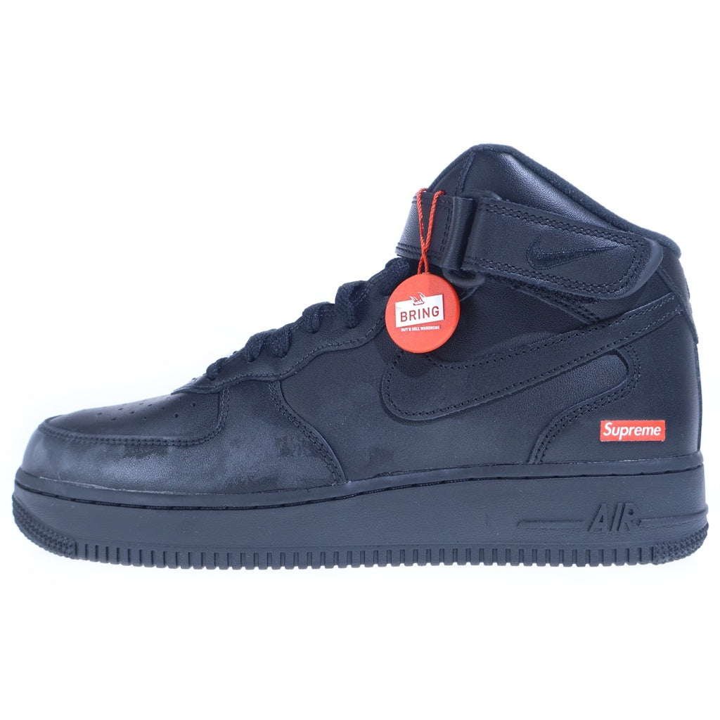 NIKE(ナイキ) ×SUPREME AIR FORCE 1 MID BLACK FZ8784-001 シュプリーム エアフォースワン ミッドカットスニーカー US8.5/26.5cm ブラック