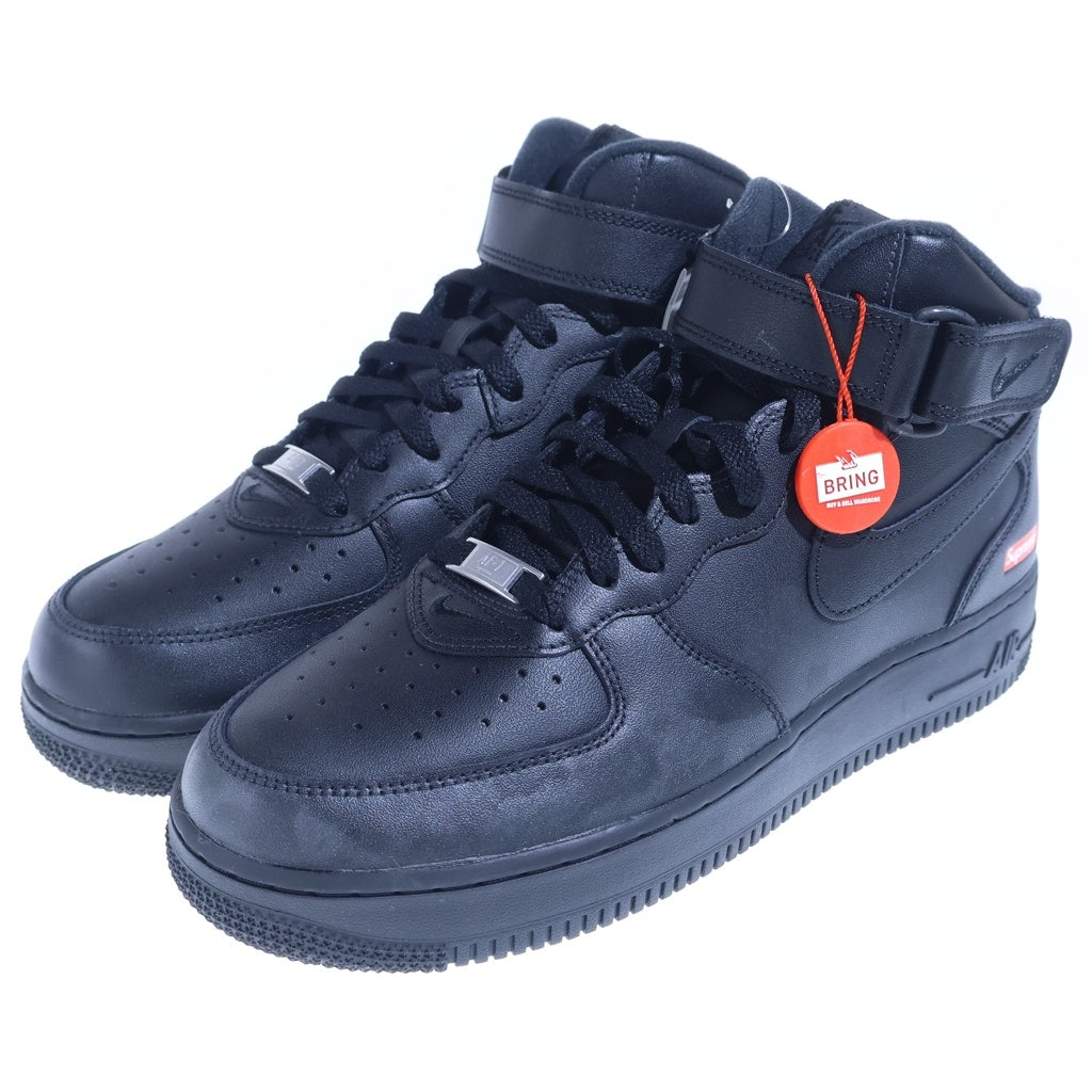 NIKE(ナイキ) ×SUPREME AIR FORCE 1 MID BLACK FZ8784-001 シュプリーム エアフォースワン ミッドカットスニーカー US8.5/26.5cm ブラック