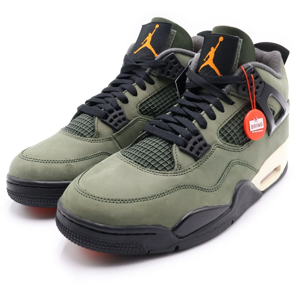 NIKE(ナイキ) ×UNDEFEATED AIR JORDAN 4 RETRO IB1519-200 アンディフィーテッド エアジョーダン4 レトロ ハイカットスニーカー US12/30.0cm カーキ
