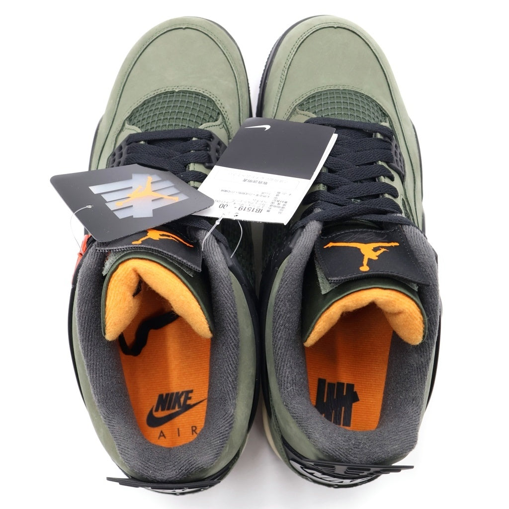 NIKE(ナイキ) ×UNDEFEATED AIR JORDAN 4 RETRO IB1519-200 アンディフィーテッド エアジョーダン4 レトロ ハイカットスニーカー US12/30.0cm カーキ