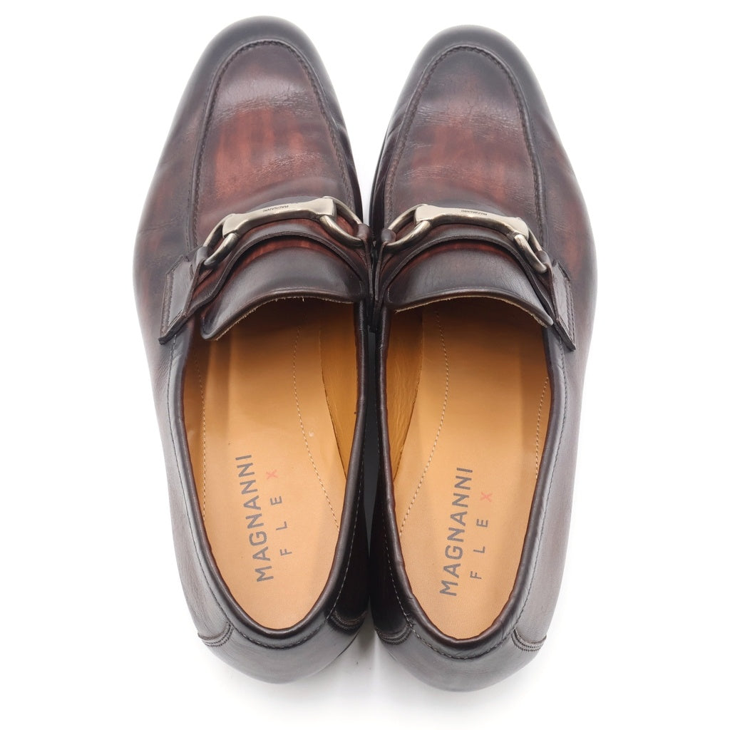MAGNANNI(マグナーニ) レザーラップ ドビットローファー ブラウン 9