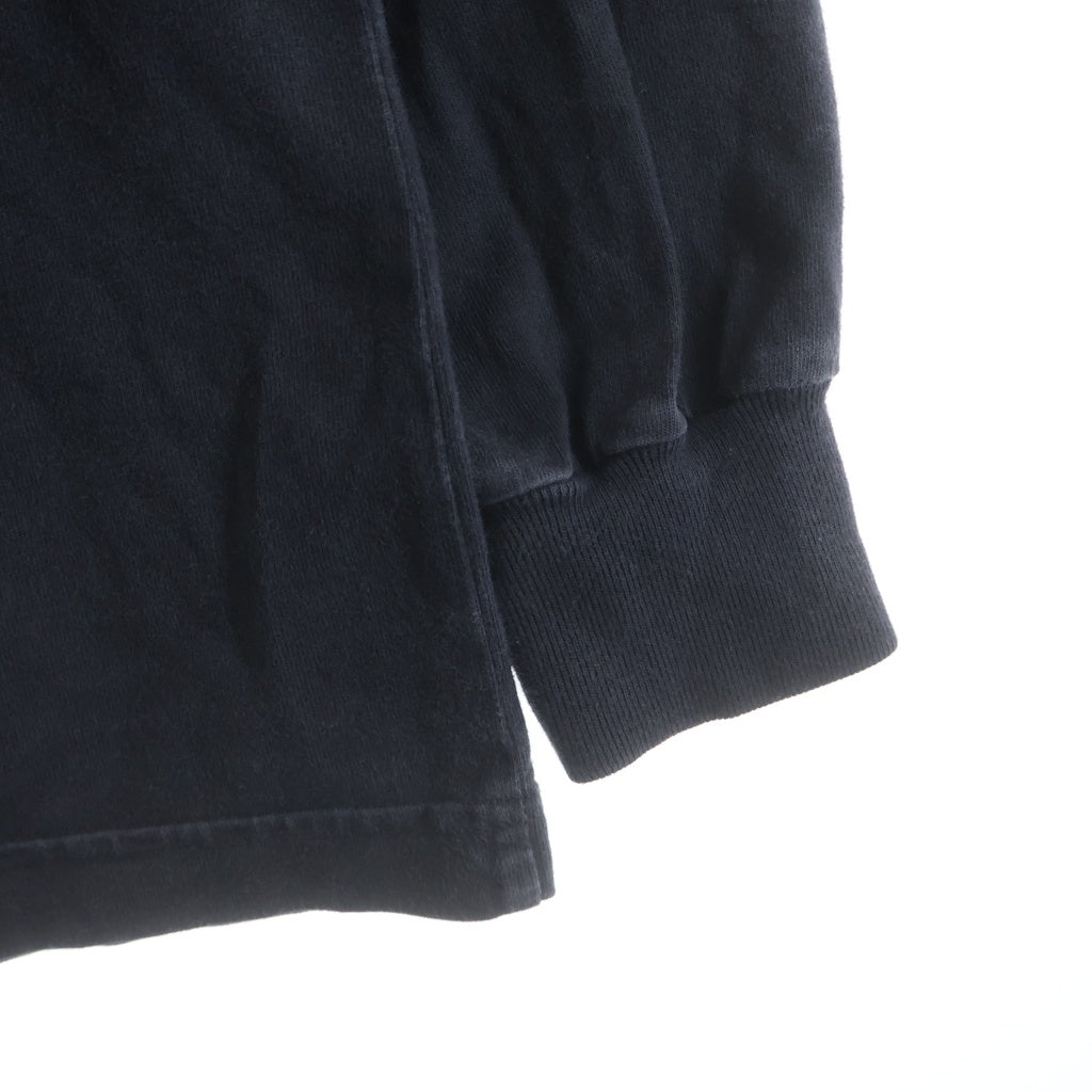 BALENCIAGA(バレンシアガ) 23AW ユーズド加工アームロゴ刺繍ロングスリーブ長袖Tシャツ ブラック 739027