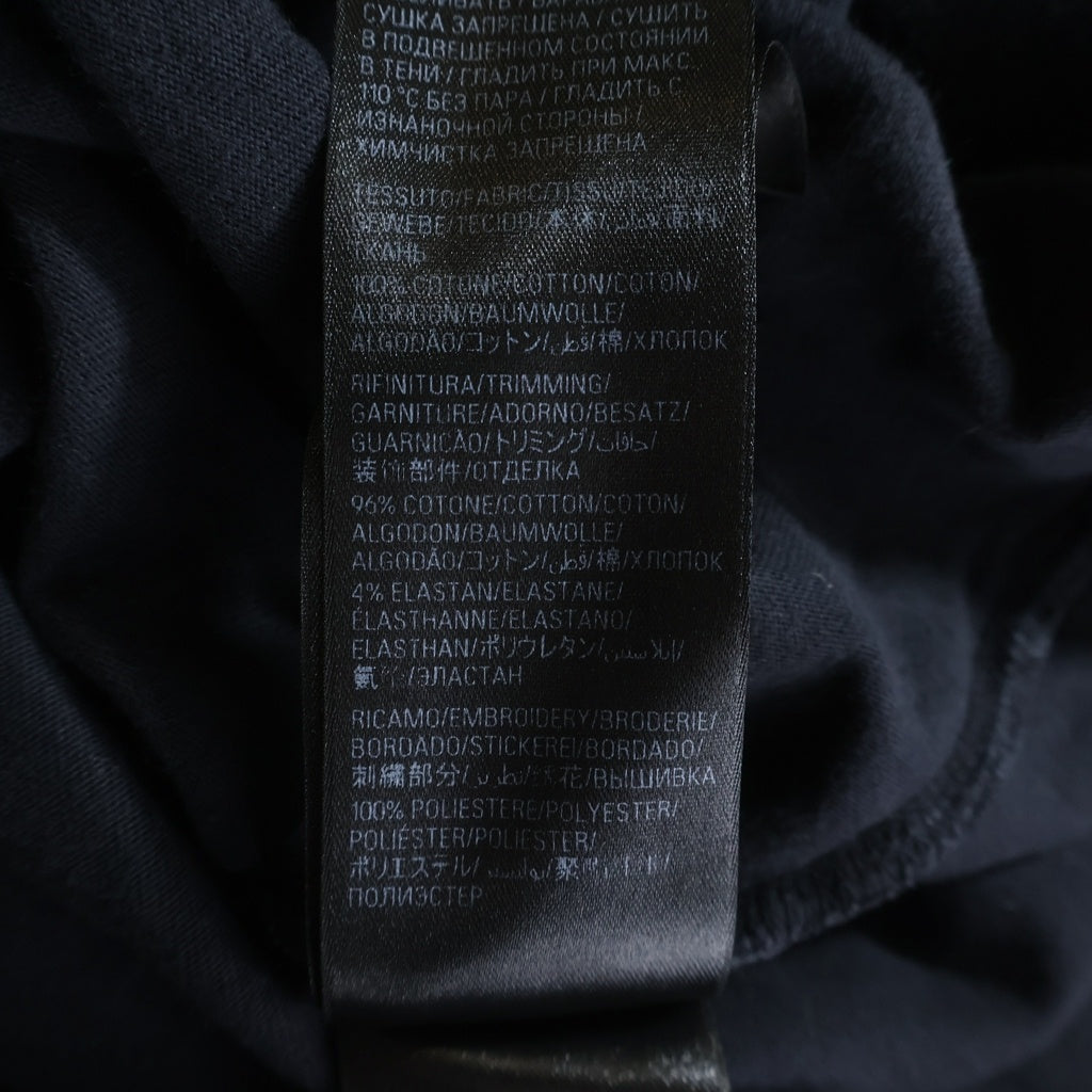BALENCIAGA(バレンシアガ) 23AW ユーズド加工アームロゴ刺繍ロングスリーブ長袖Tシャツ ブラック 739027