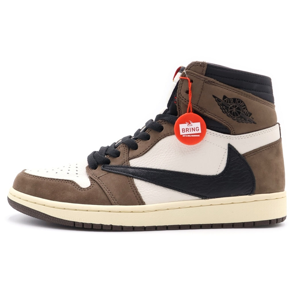 NIKE(ナイキ) ×TRAVIS SCOTT AIR JORDAN 1 RETRO HIGH OG TS SP CD4487-100 トラヴィススコット エアジョーダン 1 レトロ ハイカットスニーカー ブラウン US8.5/26.5cm