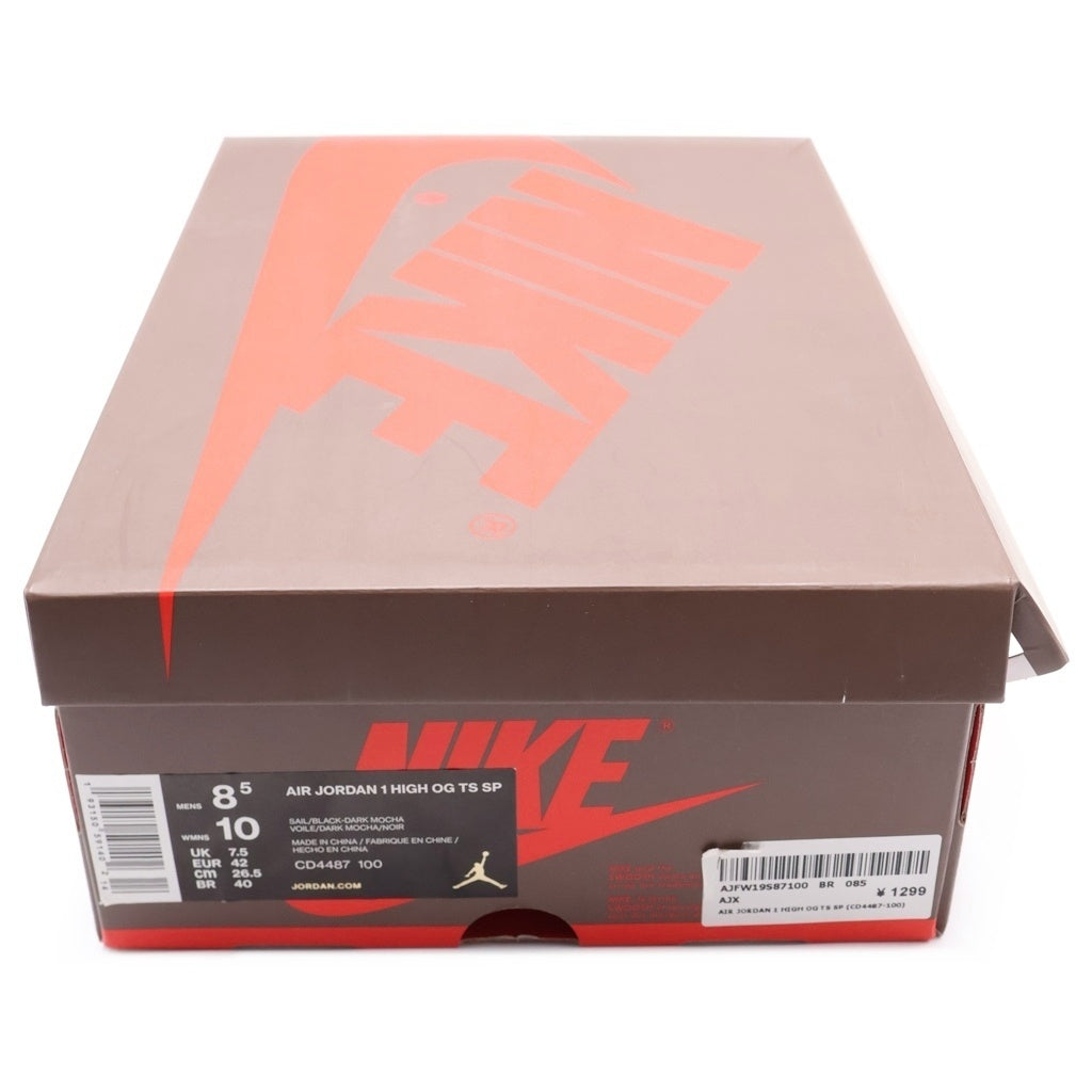 NIKE(ナイキ) ×TRAVIS SCOTT AIR JORDAN 1 RETRO HIGH OG TS SP CD4487-100 トラヴィススコット エアジョーダン 1 レトロ ハイカットスニーカー ブラウン US8.5/26.5cm