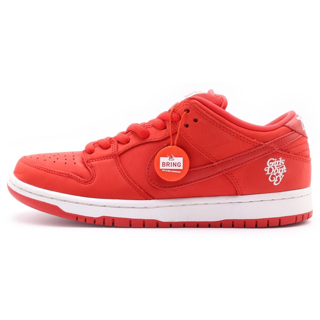 NIKE SB(ナイキエスビー) ×Girls Don't Cry SB DUNK LOW PRO QS BQ6832-600×ガールズドントクライ ダンク ローカットスニーカー US9/27.0cm レッド