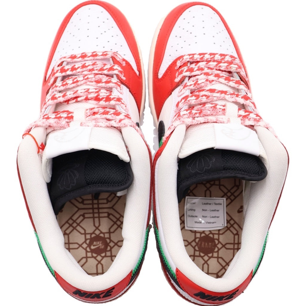 NIKE SB(ナイキエスビー) ×FRAME SKATE DUNK LOW PRO QS HABIBI CT2550-600 フレイムスケート ダンク ハビビ ローカットスニーカー US11/29.0cm ホワイト/レッド