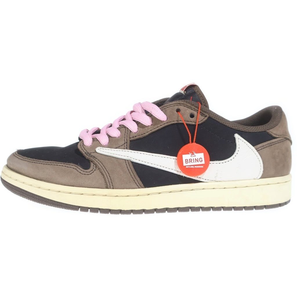 NIKE(ナイキ) ×TRAVIS SCOTT AIR JORDAN 1 LOW OG SP-T CQ4277-001 トラヴィススコット エアジョーダン ローカットスニーカー US9/27.0cm ブラウン/ブラック
