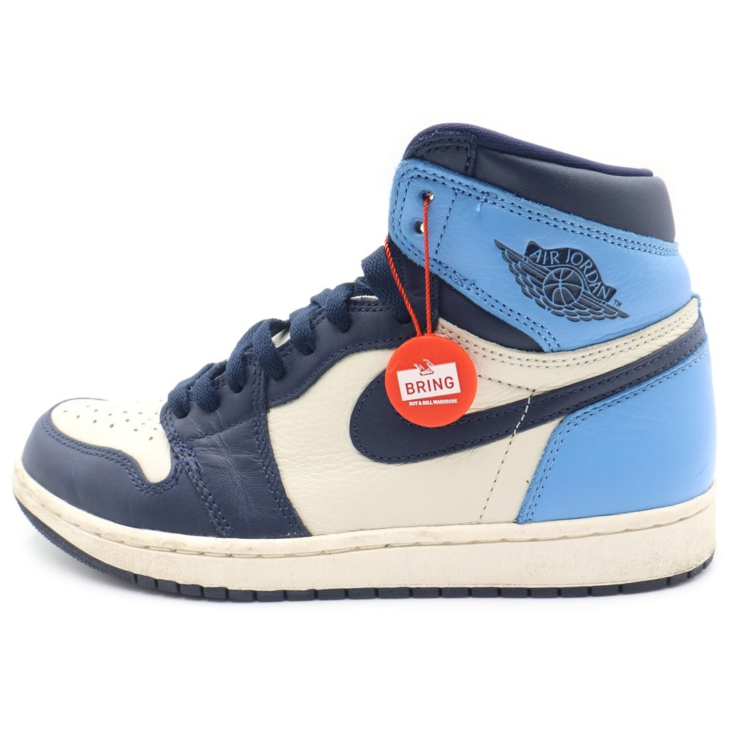 NIKE(ナイキ) AIR JORDAN 1 RETRO HIGH OG OBSIDIAN UNIVERSITY BLUE 555088-140 エアジョーダン1 ハイカットスニーカー US8.5/26.5cm ブルー