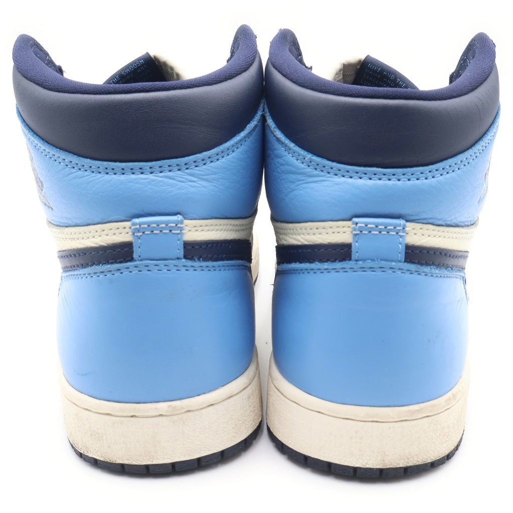 NIKE(ナイキ) AIR JORDAN 1 RETRO HIGH OG OBSIDIAN UNIVERSITY BLUE 555088-140 エアジョーダン1 ハイカットスニーカー US8.5/26.5cm ブルー