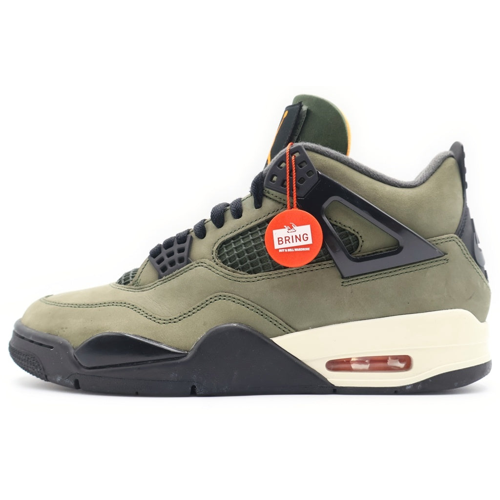 NIKE(ナイキ) ×UNDEFEATED AIR JORDAN 4 RETRO IB1519-200 アンディフィーテッド エアジョーダン4 レトロ ハイカットスニーカー US9/27.0cm カーキ