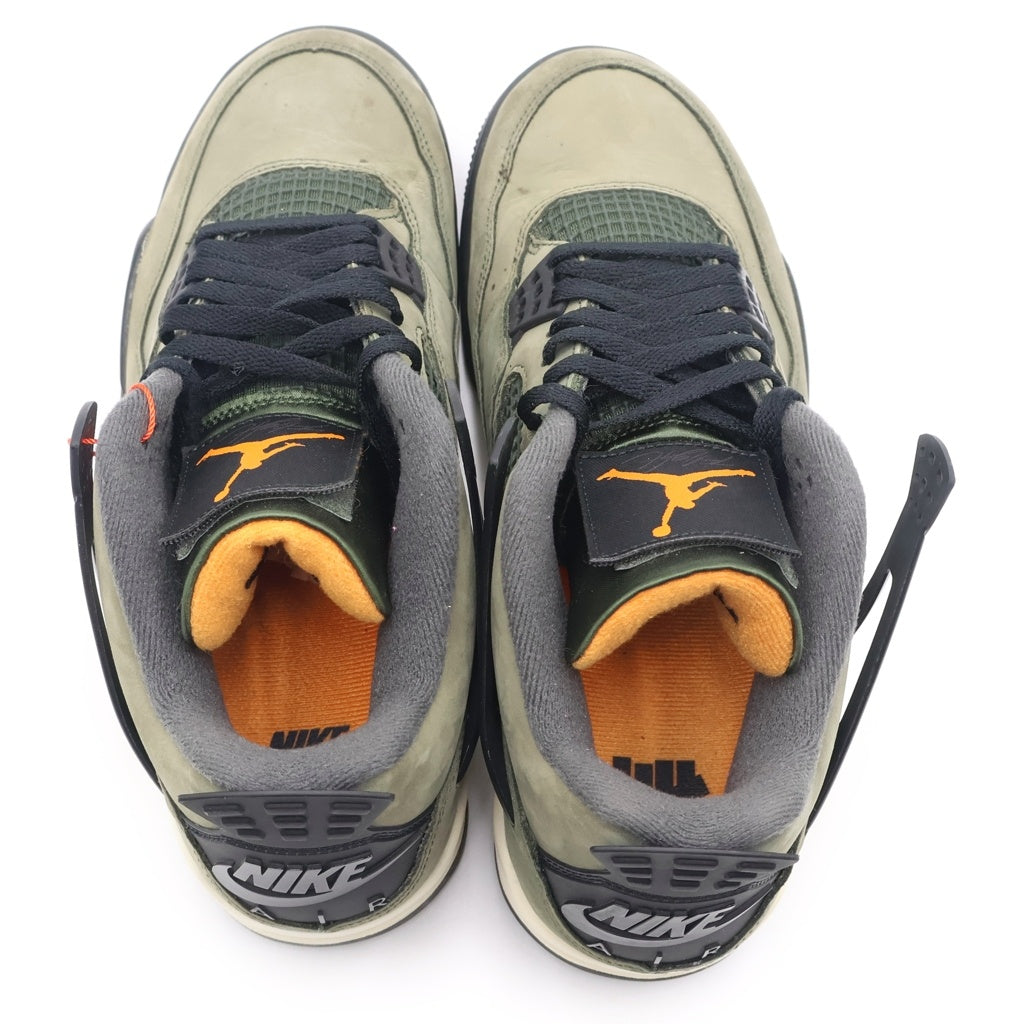 NIKE(ナイキ) ×UNDEFEATED AIR JORDAN 4 RETRO IB1519-200 アンディフィーテッド エアジョーダン4 レトロ ハイカットスニーカー US9/27.0cm カーキ