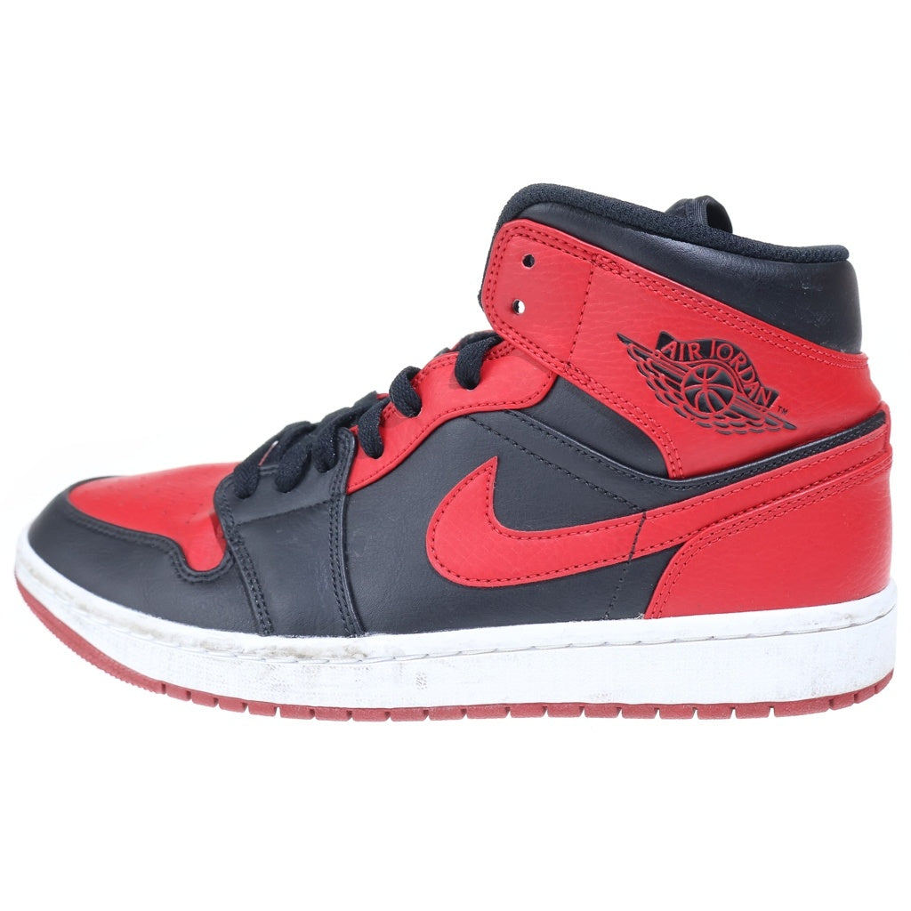 NIKE(ナイキ) AIR JORDAN 1 MID BRED 554724-074 エアージョーダン1 ブレッド ミッドスニーカー US9/27.0cm ブラック/レッド