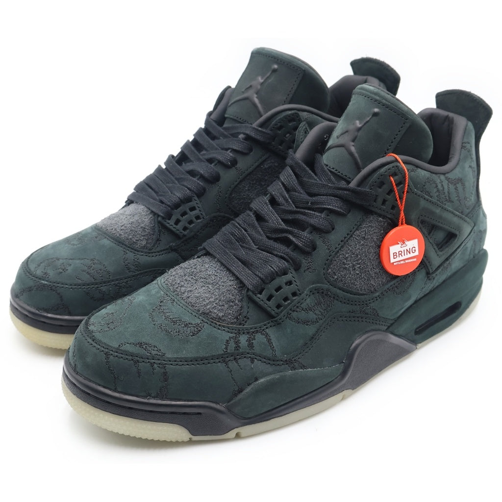 NIKE(ナイキ) ×KAWS AIR JORDAN 4 RETRO BLACK 930155-001 カウズ エアジョーダン4 レトロ ハイカットスニーカー US11/29.0cm ブラック