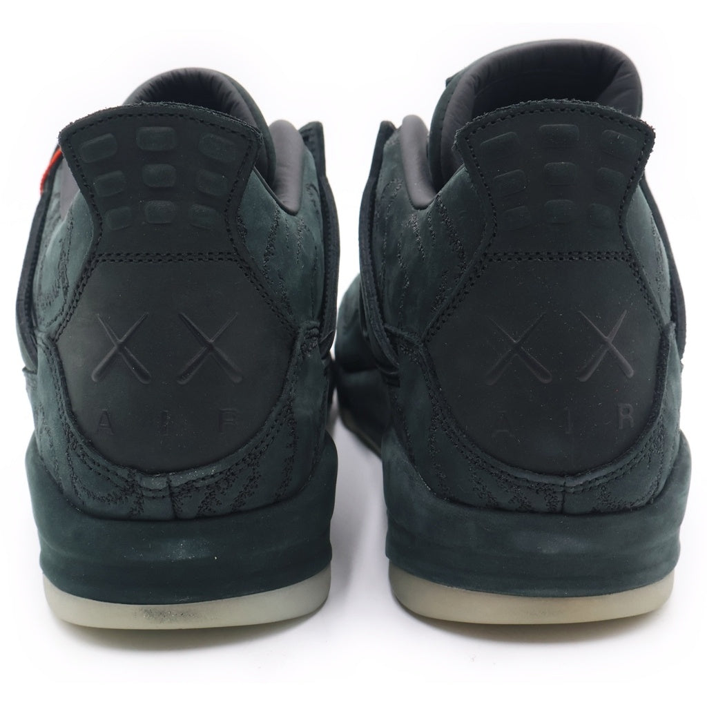 NIKE(ナイキ) ×KAWS AIR JORDAN 4 RETRO BLACK 930155-001 カウズ エアジョーダン4 レトロ ハイカットスニーカー US11/29.0cm ブラック