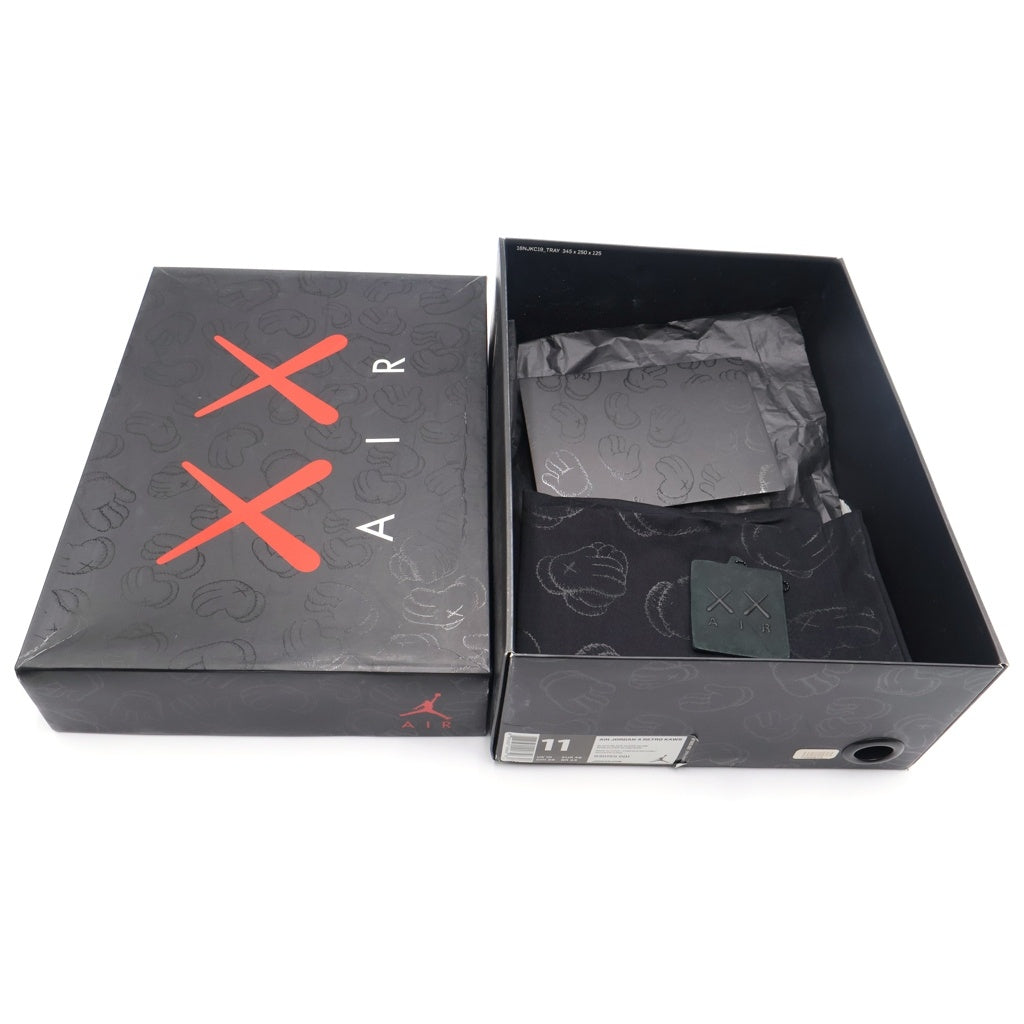 NIKE(ナイキ) ×KAWS AIR JORDAN 4 RETRO BLACK 930155-001 カウズ エアジョーダン4 レトロ ハイカットスニーカー US11/29.0cm ブラック