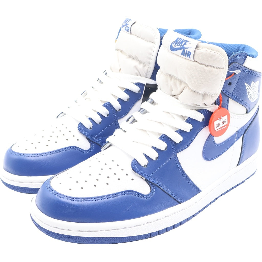 NIKE(ナイキ) AIR JORDAN 1 RETRO HIGH STORM BLUE 555088-127 エアジョーダン1 レトロ ハイ ストーム ブルー ハイカットスニーカー US9.5/27.5cm ホワイト/ブルー