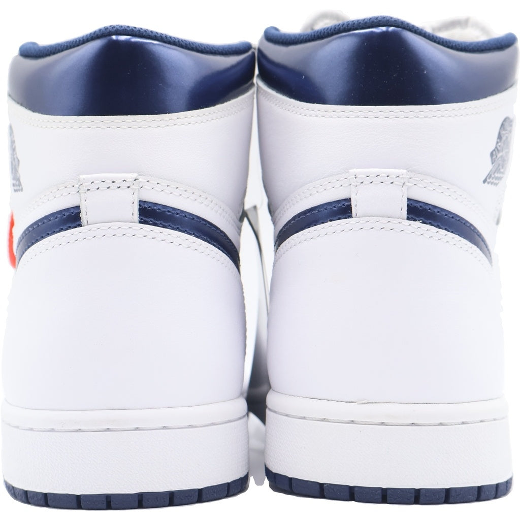 NIKE(ナイキ) AIR JORDAN 1 RETRO HIGH OG METALLIC NAVY 555088-106 エアジョーダン1 マジスティック ネイビー レトロハイカットスニーカー US10/28.0cm ホワイト/ネイビー