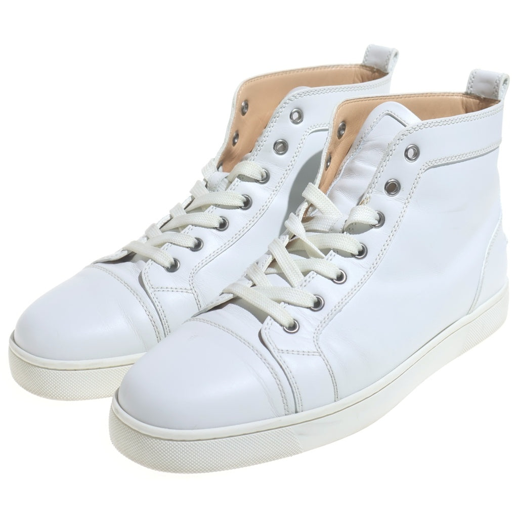 CHRISTIAN LOUBOUTIN(クリスチャンルブタン) レザー ハイカットスニーカー ホワイト 42