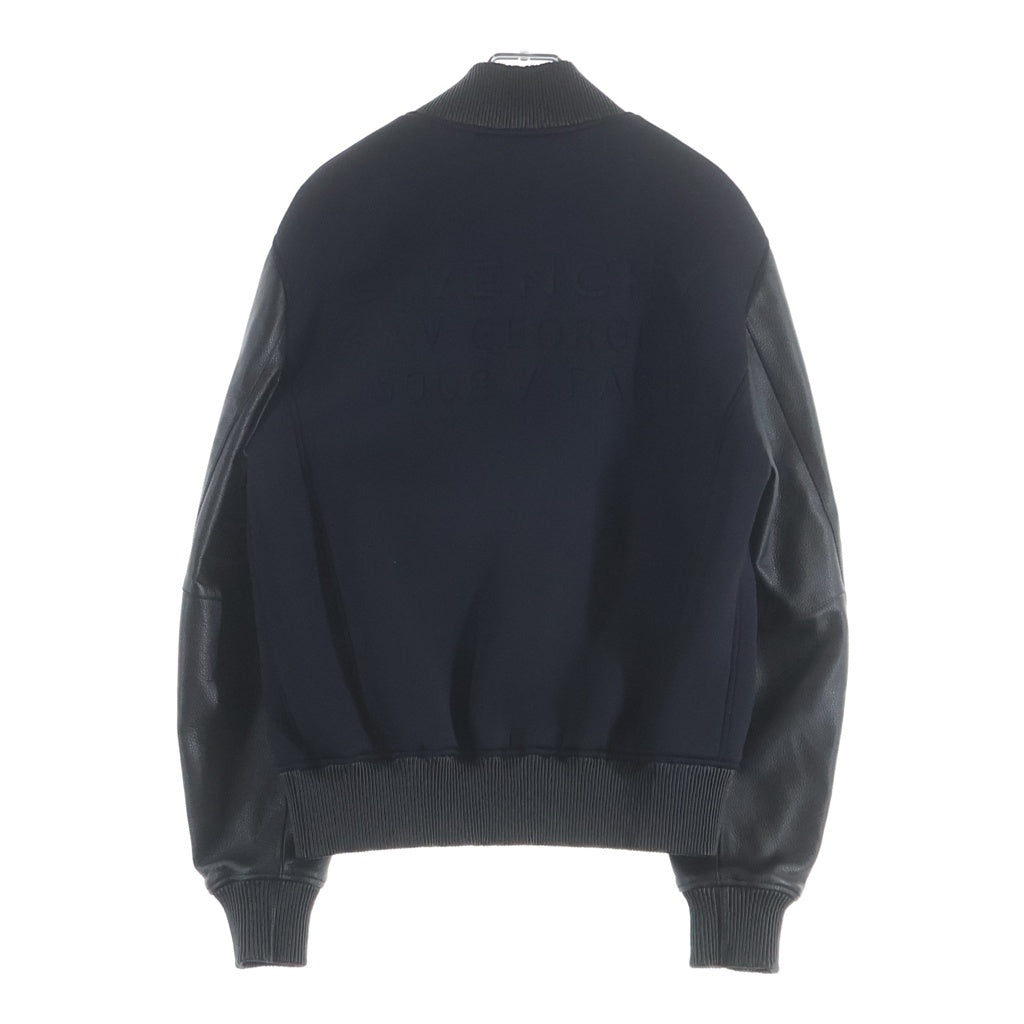 GIVENCHY(ジバンシィ) レザー切替エンボスバックロゴボンバージャケット ブルゾン ブラック BM00K960TF
