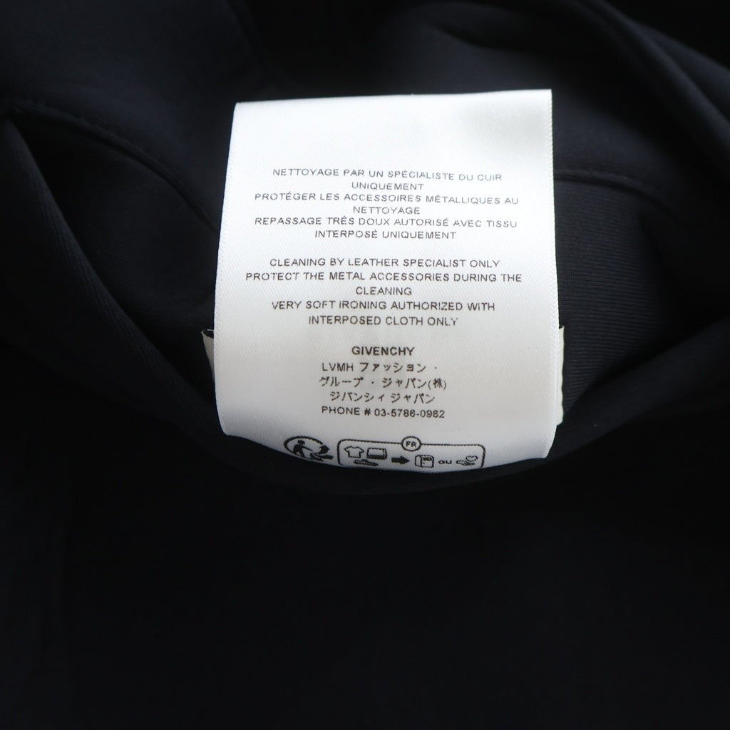 GIVENCHY(ジバンシィ) レザー切替エンボスバックロゴボンバージャケット ブルゾン ブラック BM00K960TF