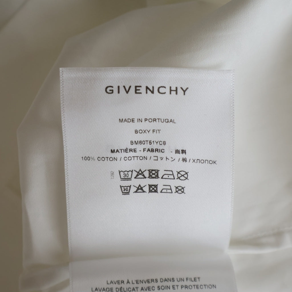 GIVENCHY(ジバンシィ) 23SS Bowling Shirt 全面ロゴ半袖ボウリングシャツ ホワイト BM60T51YC8