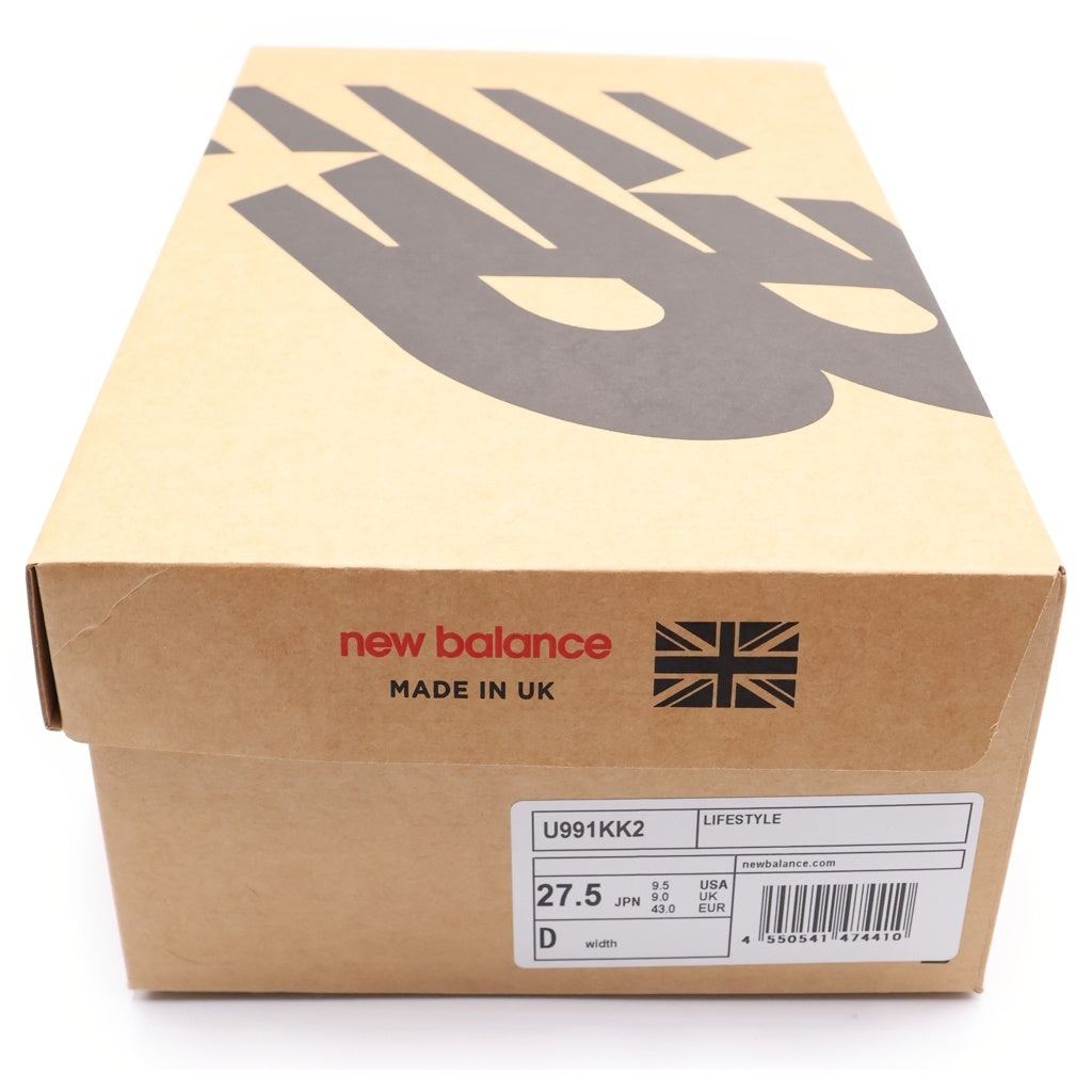 New Balance(ニューバランス) U991KK2 スウェード ローカットスニーカー US9.5/27.5cm ブラック