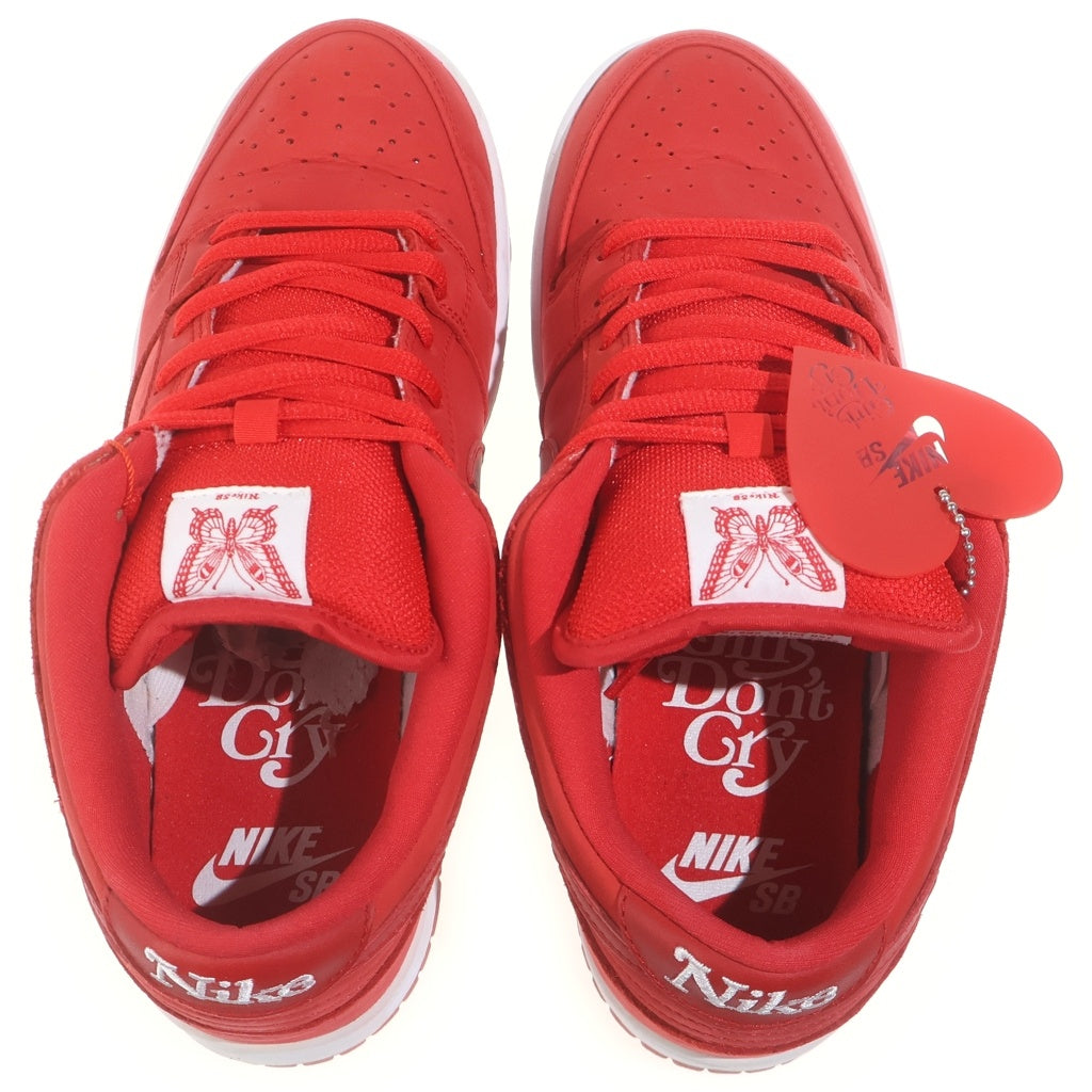 NIKE SB(ナイキエスビー) ×Girls Don't Cry DUNK LOW PRO QS BQ6832-600×ガールズドントクライ ダンク ローカットスニーカー US9.5/27.5cm レッド