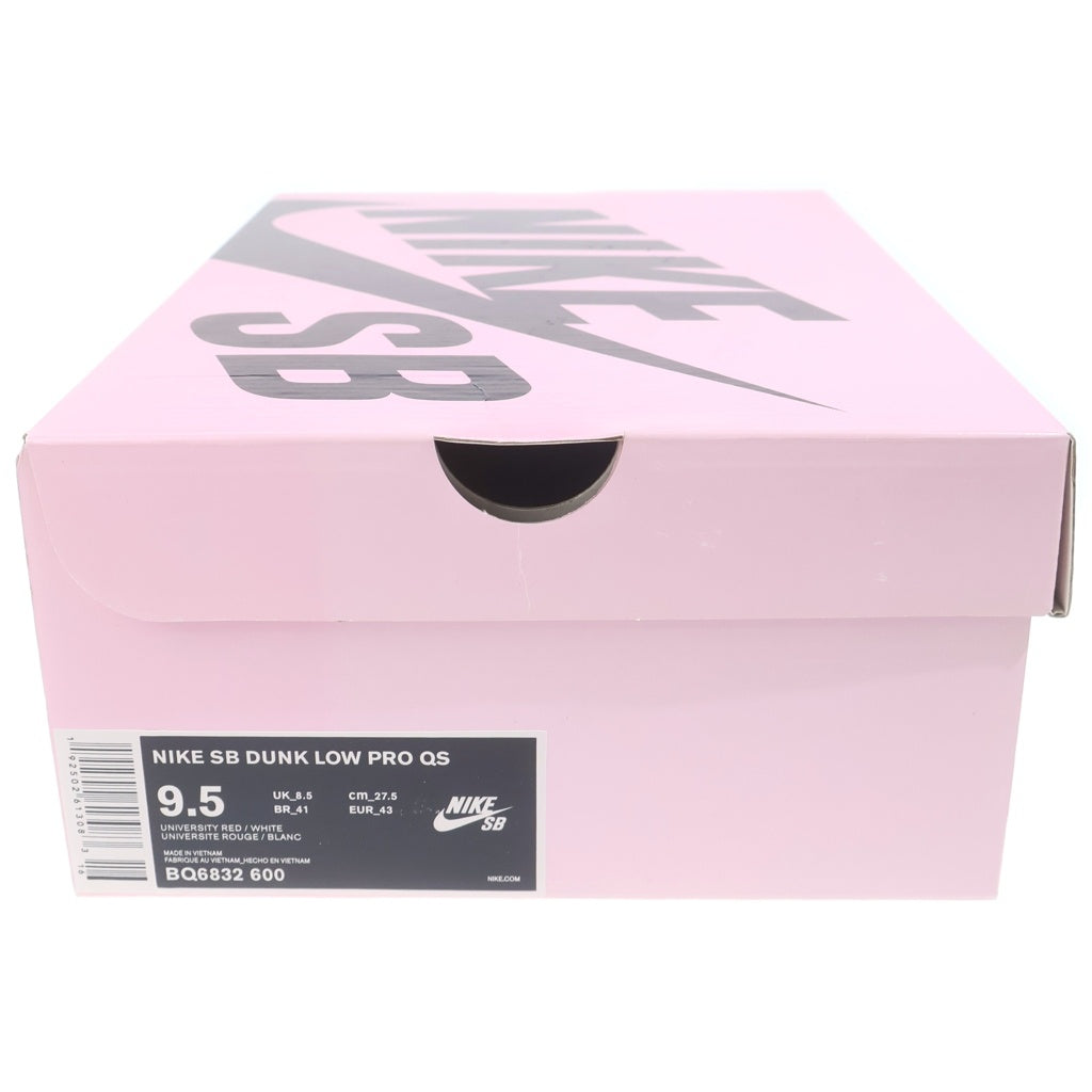 NIKE SB(ナイキエスビー) ×Girls Don't Cry DUNK LOW PRO QS BQ6832-600×ガールズドントクライ ダンク ローカットスニーカー US9.5/27.5cm レッド