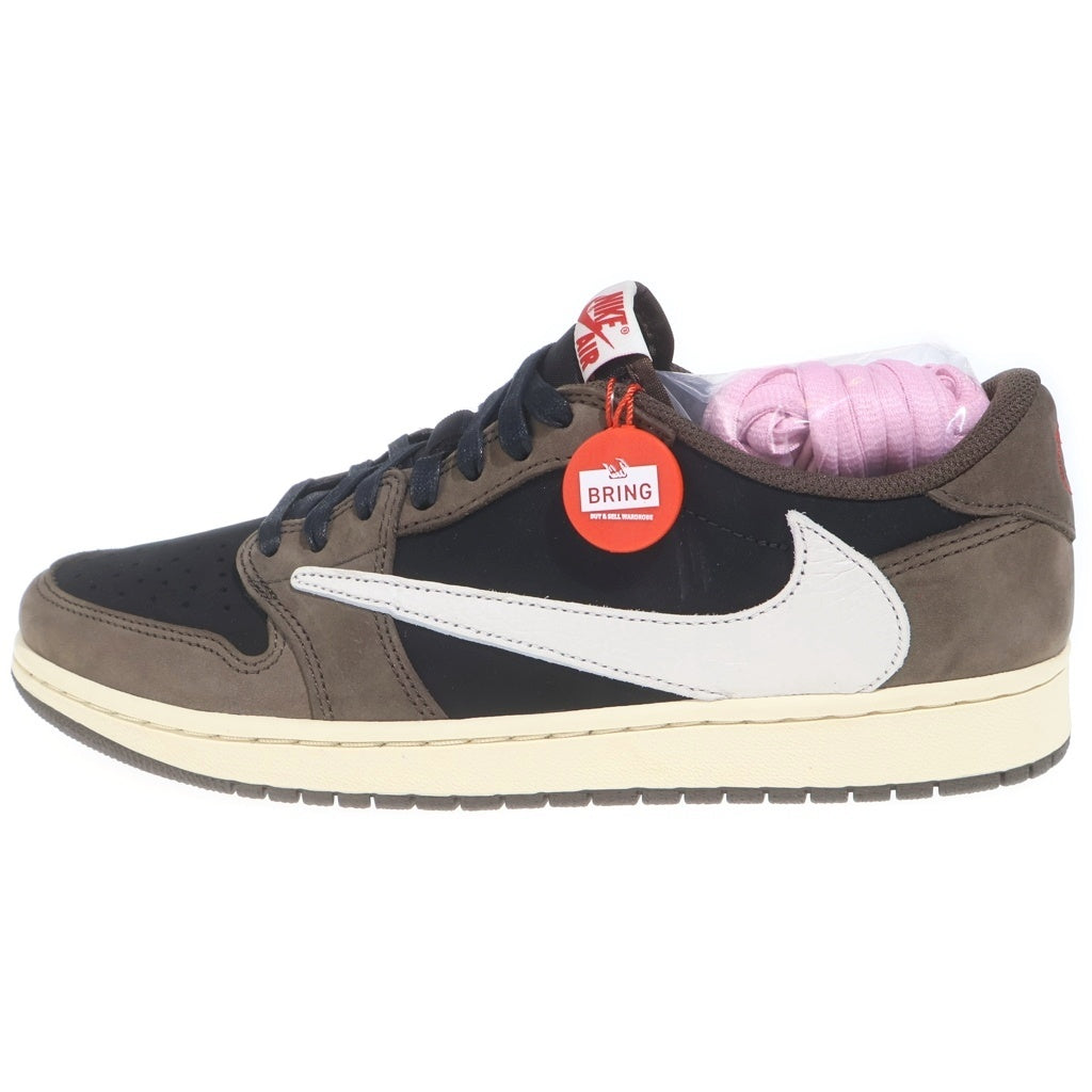 NIKE(ナイキ) ×TRAVIS SCOTT AIR JORDAN 1 LOW OG SP-T CQ4277-001 トラヴィススコット エアジョーダン ローカットスニーカー US9.5/27.5cm ブラウン/ブラック