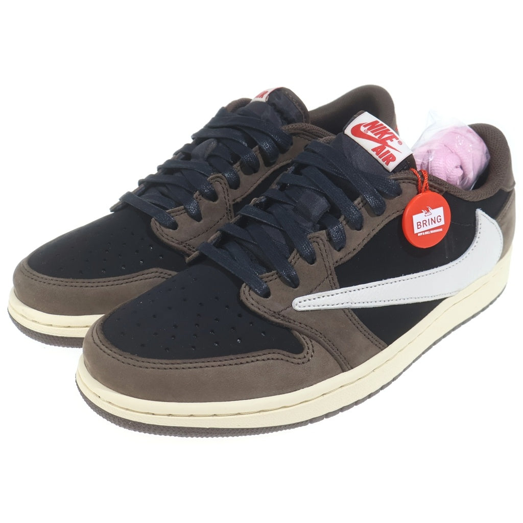 NIKE(ナイキ) ×TRAVIS SCOTT AIR JORDAN 1 LOW OG SP-T CQ4277-001 トラヴィススコット エアジョーダン ローカットスニーカー US9.5/27.5cm ブラウン/ブラック