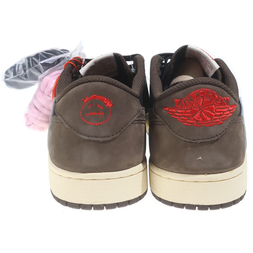 NIKE(ナイキ) ×TRAVIS SCOTT AIR JORDAN 1 LOW OG SP-T CQ4277-001 トラヴィススコット エアジョーダン ローカットスニーカー US9.5/27.5cm ブラウン/ブラック