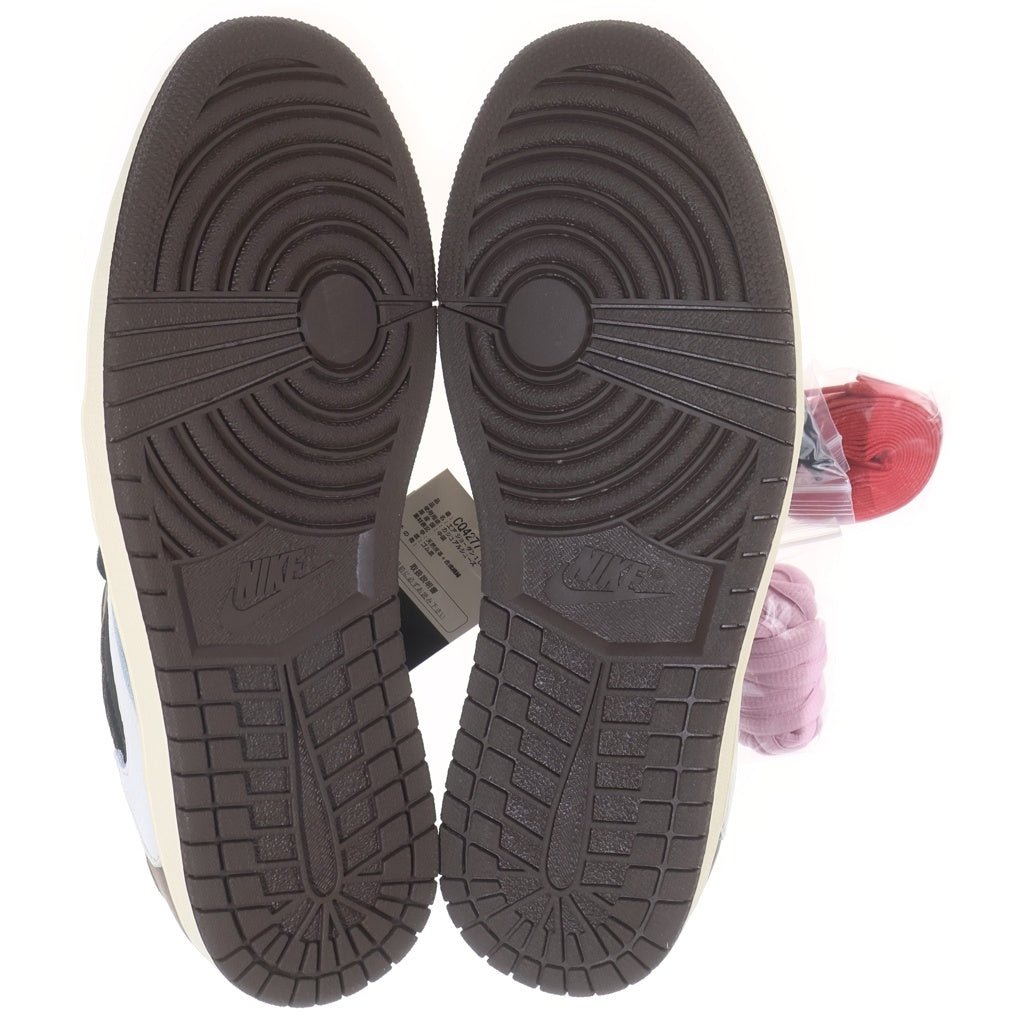 NIKE(ナイキ) ×TRAVIS SCOTT AIR JORDAN 1 LOW OG SP-T CQ4277-001 トラヴィススコット エアジョーダン ローカットスニーカー US9.5/27.5cm ブラウン/ブラック