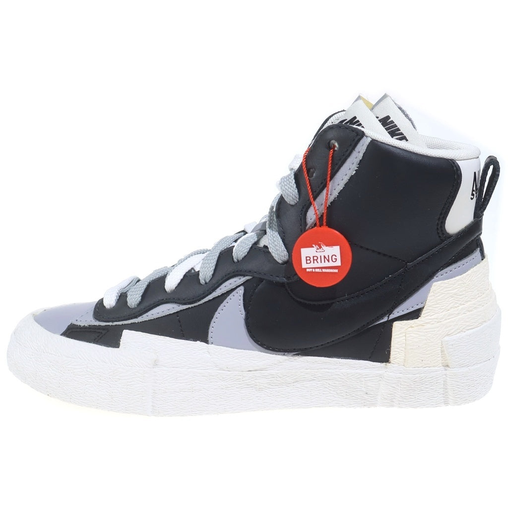 NIKE(ナイキ) ×SACAI BLAZER MID BV0072-002 サカイ ブレザー ミッドカットスニーカー US8/26.0cm ブラック/ホワイト