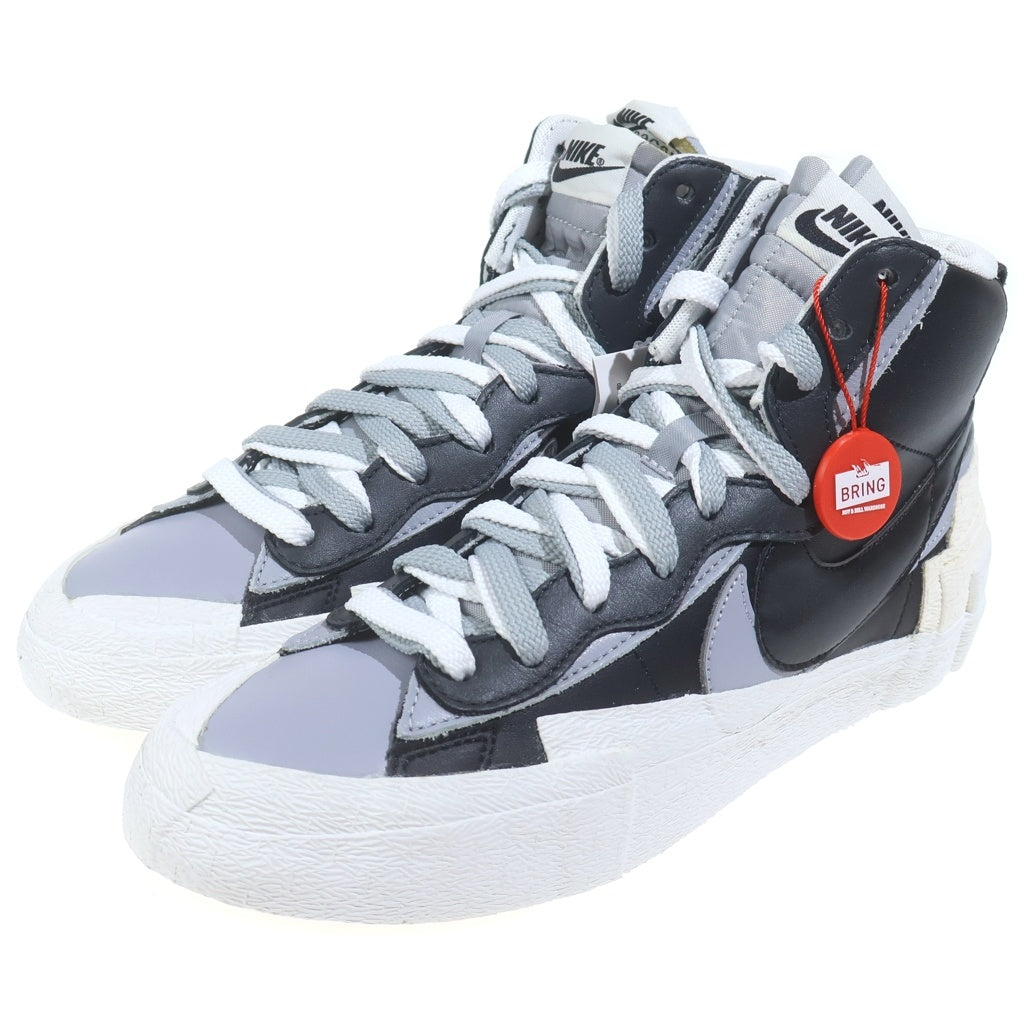 NIKE(ナイキ) ×SACAI BLAZER MID BV0072-002 サカイ ブレザー ミッドカットスニーカー US8/26.0cm ブラック/ホワイト