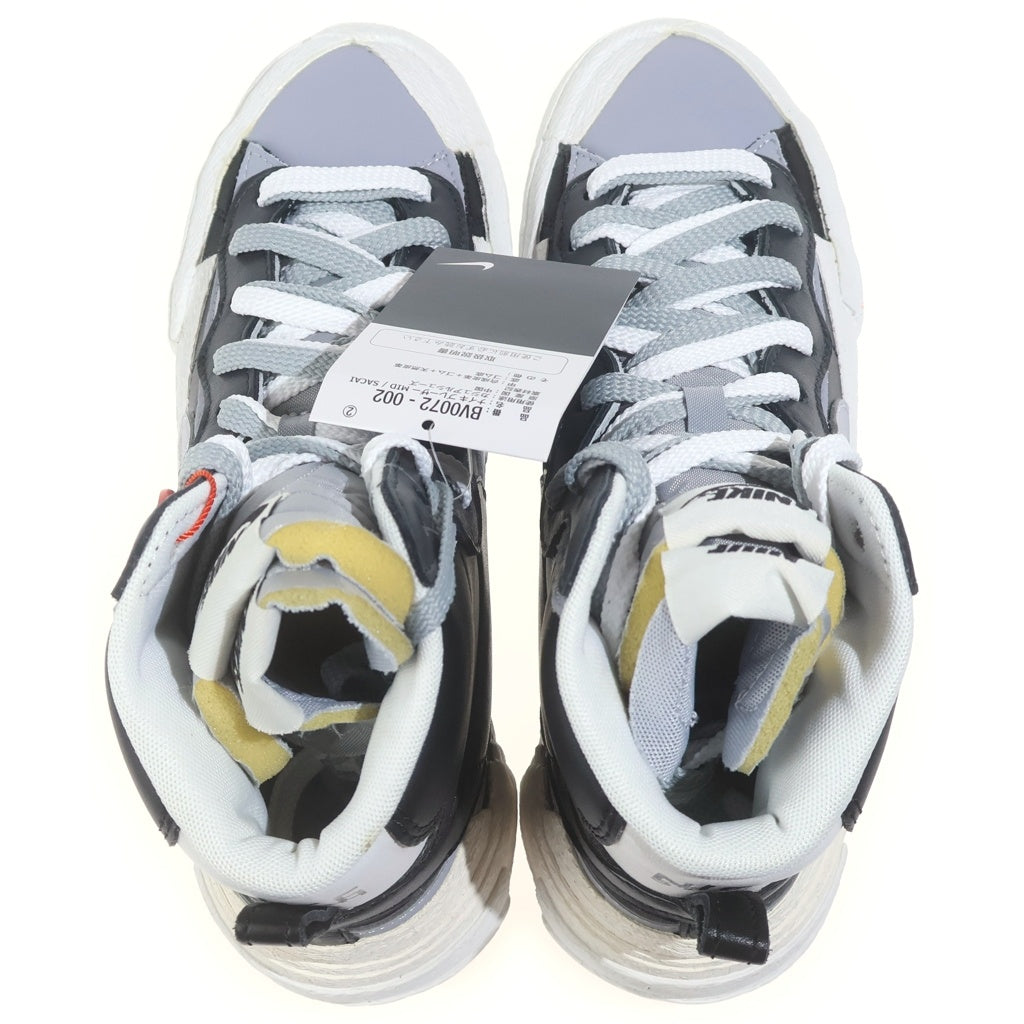 NIKE(ナイキ) ×SACAI BLAZER MID BV0072-002 サカイ ブレザー ミッドカットスニーカー US8/26.0cm ブラック/ホワイト