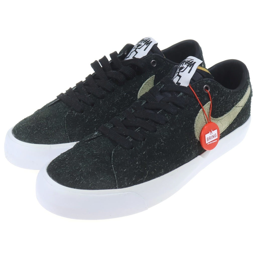 NIKE SB(ナイキエスビー) ×STUSSY ZOOM BLAZER LOW QS BQ6449-001 ストゥーシー ズームブレザー ローカットスニーカー US9.5/27.5cm ブラック