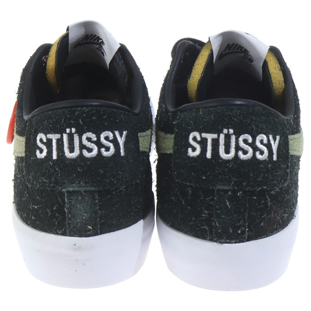NIKE SB(ナイキエスビー) ×STUSSY ZOOM BLAZER LOW QS BQ6449-001 ストゥーシー ズームブレザー ローカットスニーカー US9.5/27.5cm ブラック