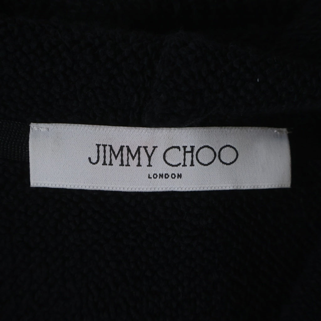 JIMMY CHOO(ジミーチュウ) ロゴプリントプルオーバーパーカー ブラック/イエロー J000135309 レディース