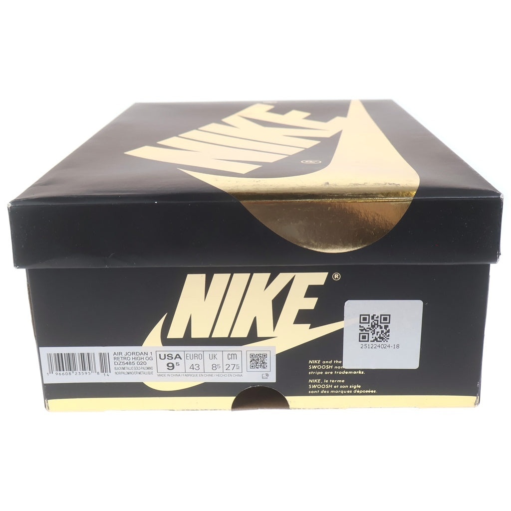 NIKE(ナイキ) AIR JORDAN 1 RETRO HIGH OG PALOMINO DZ5485-020 エアジョーダン1 レトロ パロミノ ハイカットスニーカー US9.5/27.5cm ブラウン/ブラック