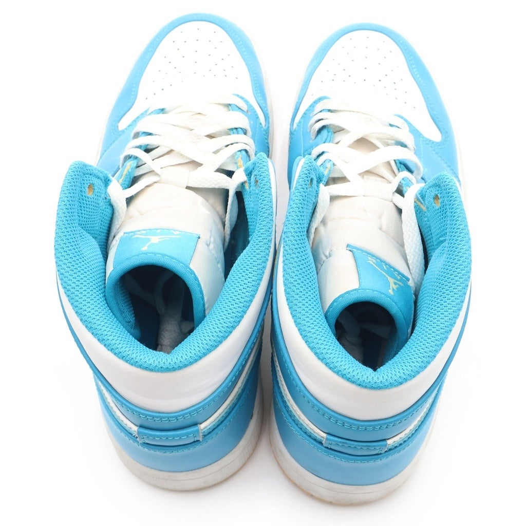 NIKE(ナイキ) AIR JORDAN 1 MIDD AQUATONE エアジョーダン1 ミッド アクアトーン ハイカットスニーカー DQ8426-400 ホワイト/ブルー US9/27.5cm