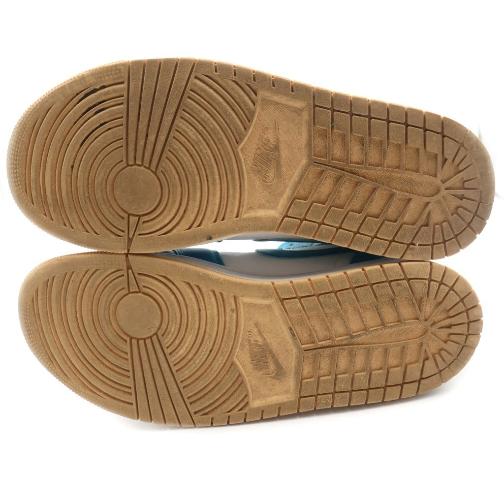 NIKE(ナイキ) AIR JORDAN 1 MIDD AQUATONE エアジョーダン1 ミッド アクアトーン ハイカットスニーカー DQ8426-400 ホワイト/ブルー US9/27.5cm