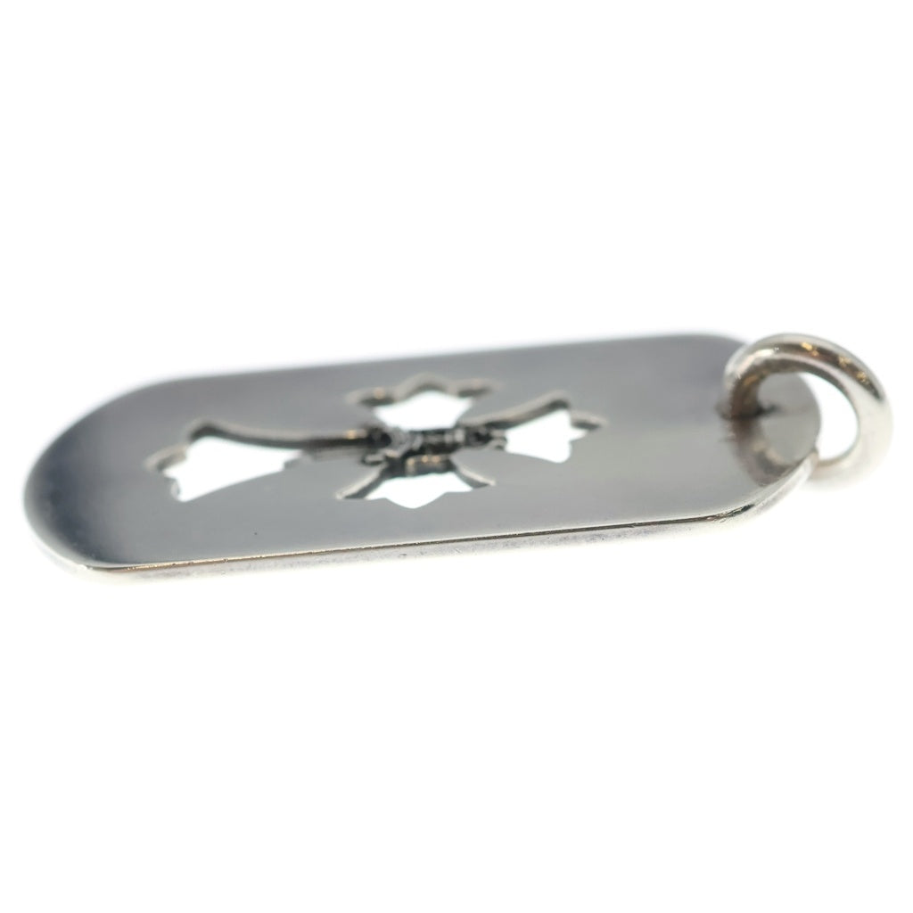 CHROME HEARTS(クロムハーツ) D TAG LRG CROSS DAGG カットアウトクロスダガー ラージドッグタグ ネックレストップ シルバー