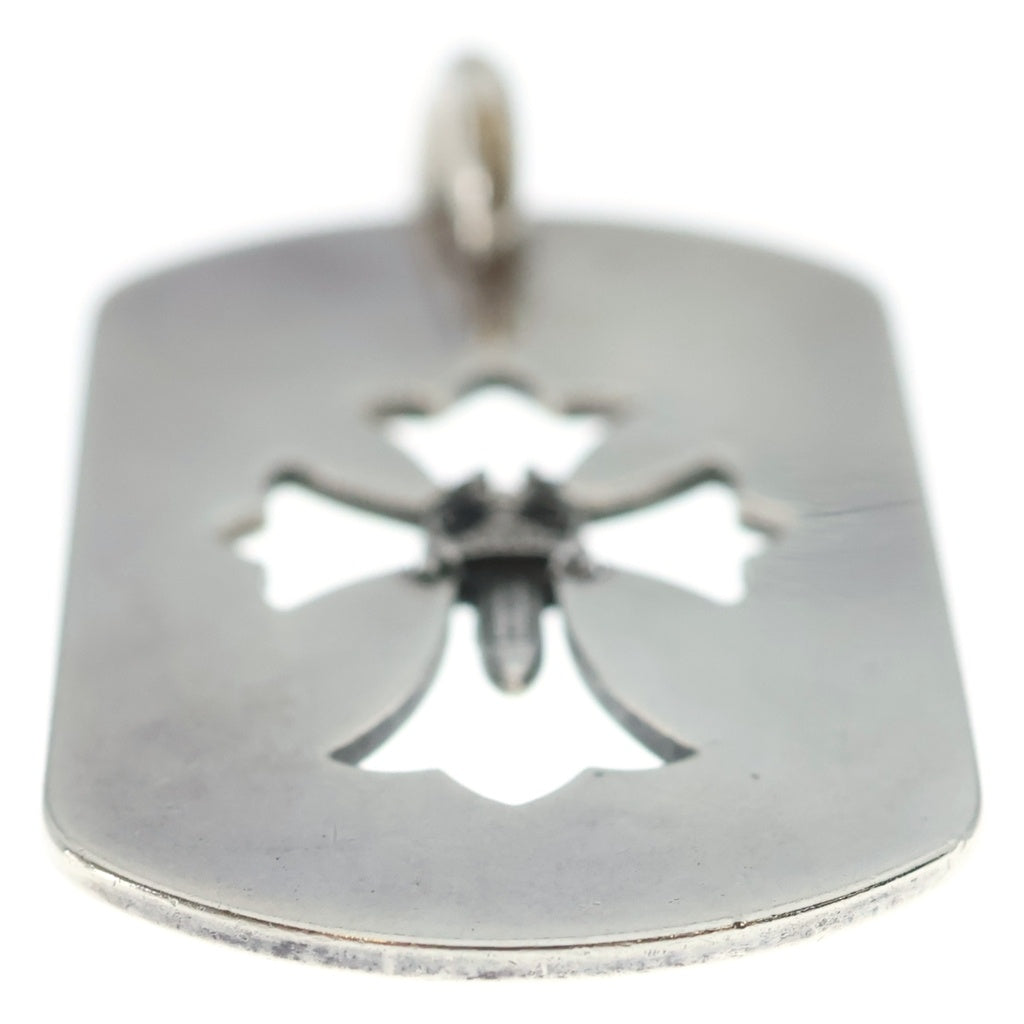 CHROME HEARTS(クロムハーツ) D TAG LRG CROSS DAGG カットアウトクロスダガー ラージドッグタグ ネックレストップ シルバー