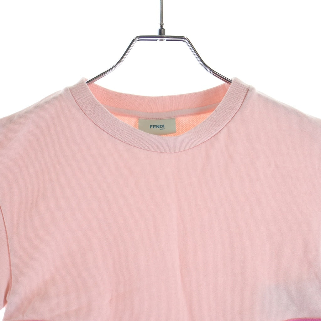 FENDI(フェンディ) FFロゴ クロップド短丈半袖Tシャツ ピンク JFI256 5V0 キッズ レディース