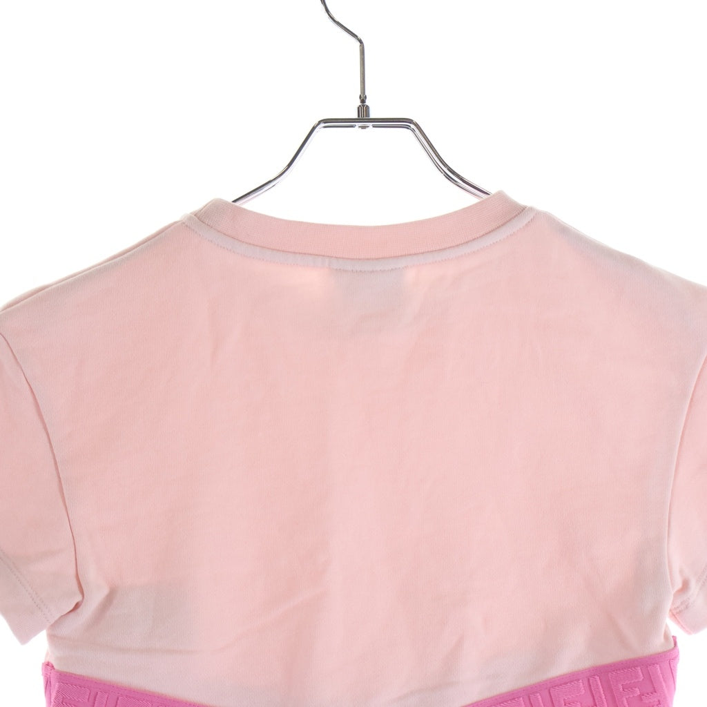 FENDI(フェンディ) FFロゴ クロップド短丈半袖Tシャツ ピンク JFI256