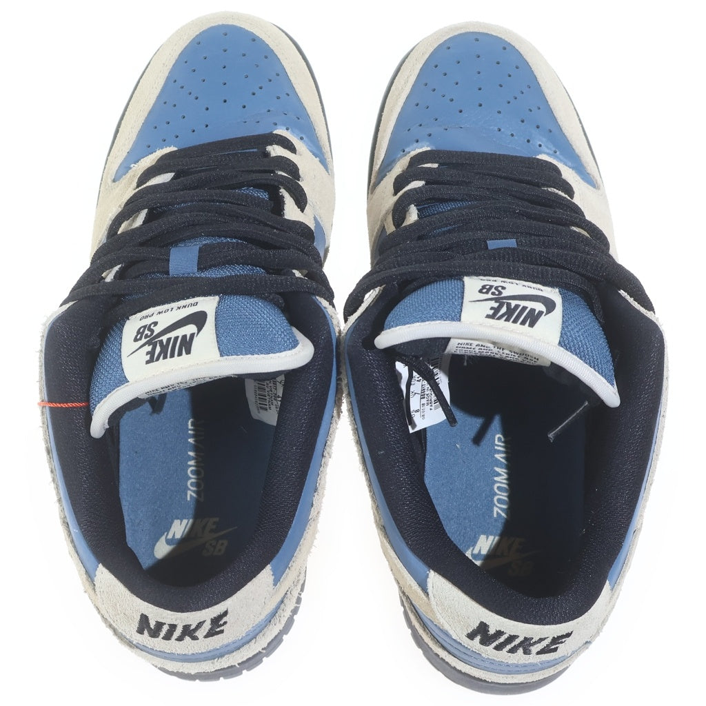 NIKE SB(ナイキエスビー) DUNK LOW PRO BQ6817-200 ダンク ライトクリーム ローカットスニーカー US8/26.0cm ブルー/ホワイト