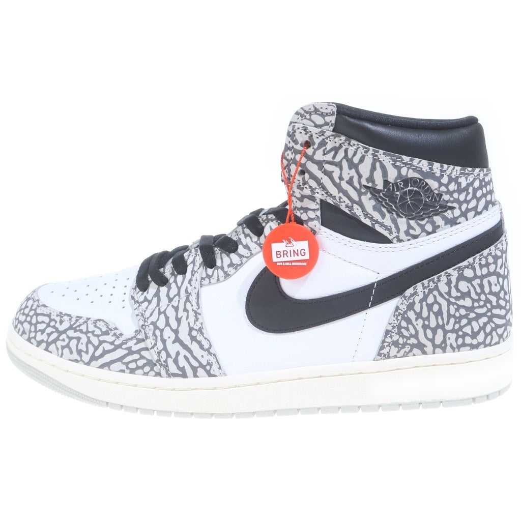NIKE(ナイキ) AIR JORDAN 1 RETRO HIGH OG WHITE CEMENT ELEPHANT DZ5485-052 エアジョーダン1 ハイ OG ホワイトセメント サファリ ハイカットスニーカー US12/30.0cm