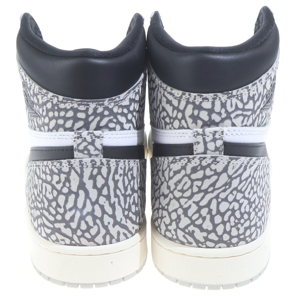 NIKE(ナイキ) AIR JORDAN 1 RETRO HIGH OG WHITE CEMENT ELEPHANT DZ5485-052 エアジョーダン1 ハイ OG ホワイトセメント サファリ ハイカットスニーカー US12/30.0cm