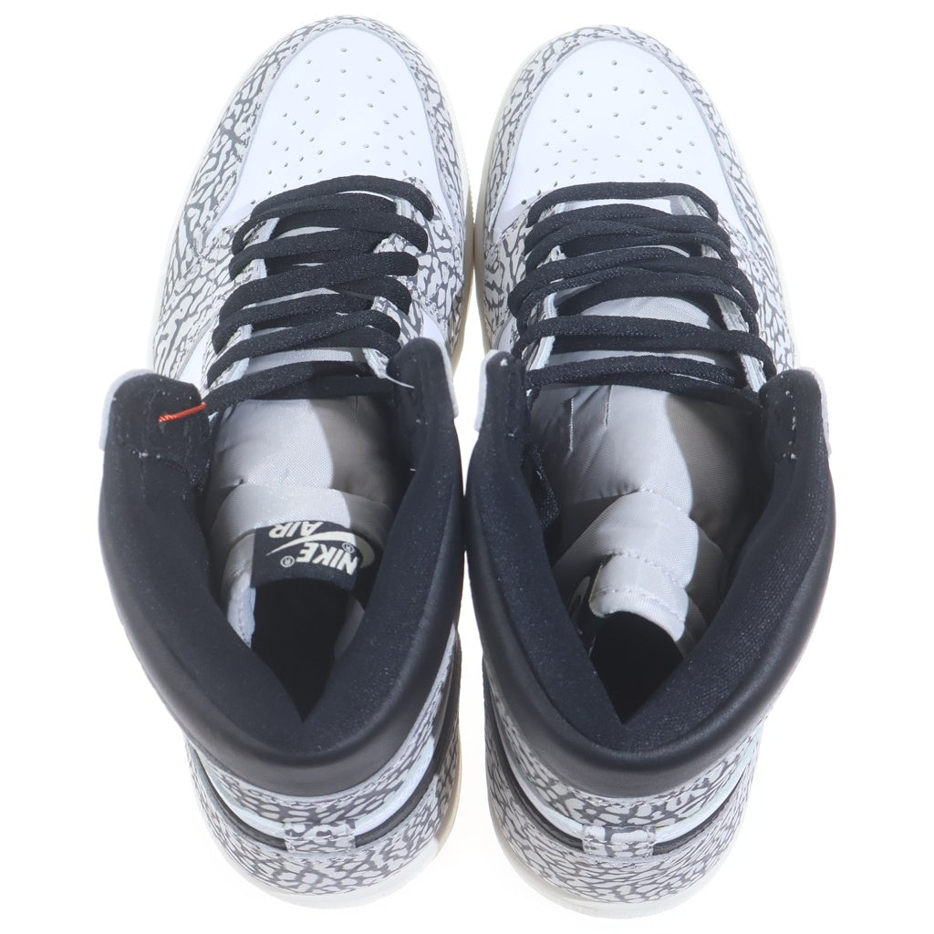 NIKE(ナイキ) AIR JORDAN 1 RETRO HIGH OG WHITE CEMENT ELEPHANT DZ5485-052 エアジョーダン1 ハイ OG ホワイトセメント サファリ ハイカットスニーカー US12/30.0cm